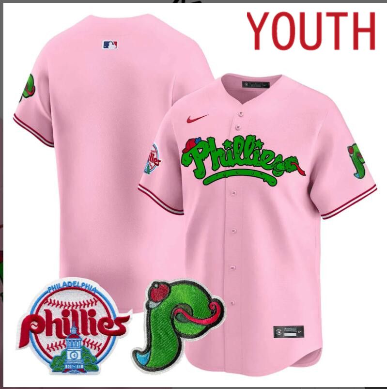 Youth  Philadelphia Phillies blank pink Limited 2024 MLB Nike jersey
